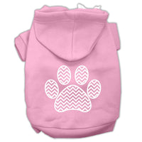 Pet Hoodie "Chevron Paw Print"