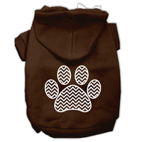 Pet Hoodie "Chevron Paw Print"
