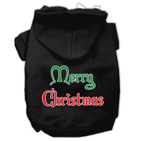 Christmas Pet Hoodie Screen Printed, "Merry Christmas"