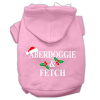 Christmas Pet Hoodie Screen Printed, "Aberdoggie & Fetch"