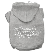 Christmas Pet Hoodie Screen Printed, "Season's Greetings"