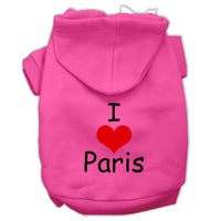 Pet Hoodie "I Love Paris"