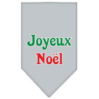Christmas Pet and Dog Bandana Screen Printed, "Joyeux Noel"