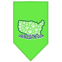 Pet and Dog Bandana Screen Printed, "God Bless The USA"