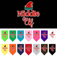 Christmas Pet and Dog Bandana Screen Printed, "Middle Elf"