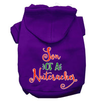 Christmas Pet Hoodie Screen Printed, "I Hope Rudolph Eats The Naughty List"