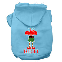 Christmas Pet Hoodie Screen Printed, "The Elf Did It"