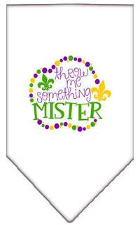Pet and Dog Bandana Screen Printed, "Throw Me Something Mister"