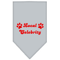 Pet and Dog Bandana Screen Printed, "Local Celebrity"
