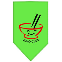 Pet and Dog Bandana Screen Printed, "Miso Cute"