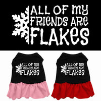 Christmas Pet Dress "All Of My Friends Are Flakes"