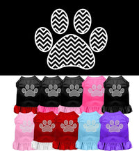 Pet Dress "Chevron Paw"