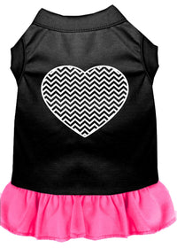 Pet Dress "Chevron Heart"