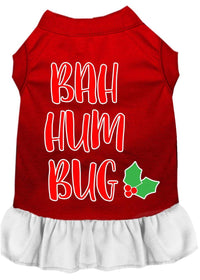 Christmas Pet Dress Screen Printed, "Bah Humbug"