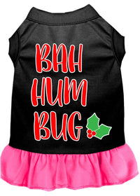 Christmas Pet Dress Screen Printed, "Bah Humbug"