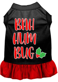 Christmas Pet Dress Screen Printed, "Bah Humbug"