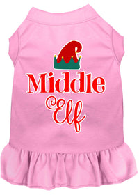 Christmas Pet Dress Screen Printed, "Middle Elf"