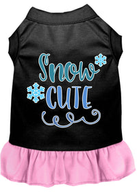 Pet Dress Screen Printed, "Snow Cute"