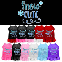 Pet Dress Screen Printed, "Snow Cute"