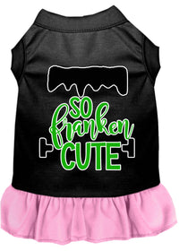 Halloween Pet Dress Screen Printed, "So Franken Cute"