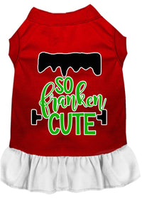 Halloween Pet Dress Screen Printed, "So Franken Cute"