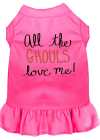 Halloween Pet Dress "All The Ghouls Love Me"