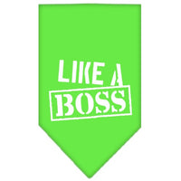 Pet and Dog Bandana Screen Printed, "Like A Boss"