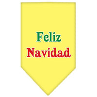Christmas Pet and Dog Bandana Screen Printed, "Feliz Navidad"