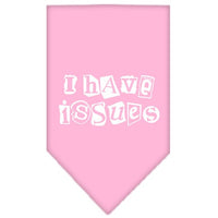 Pet and Dog Bandana Screen Printed, "I Have Issues"