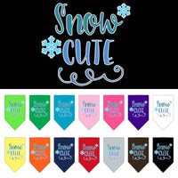 Christmas Pet and Dog Bandana Screen Printed, "Snow Cute"