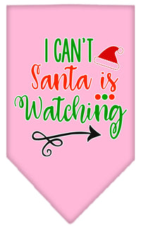 Christmas Pet and Dog Bandana Screen Printed, "I Can't, Santa Is Watching"