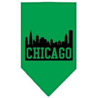 Pet and Dog Bandana Screen Printed, "Chicago Skyline"