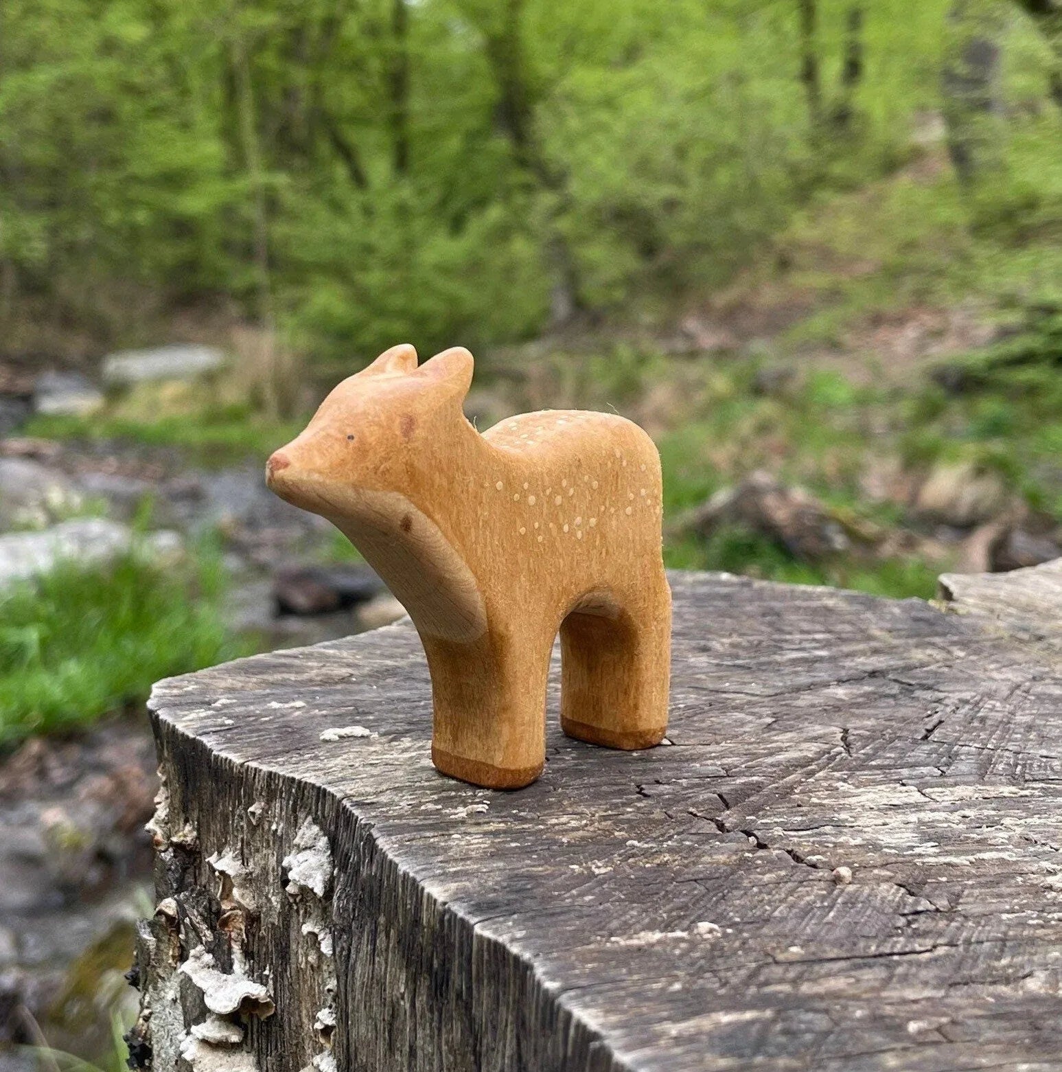 Wooden Deer Calf Waldorf Toy - BIG FRENCHIES