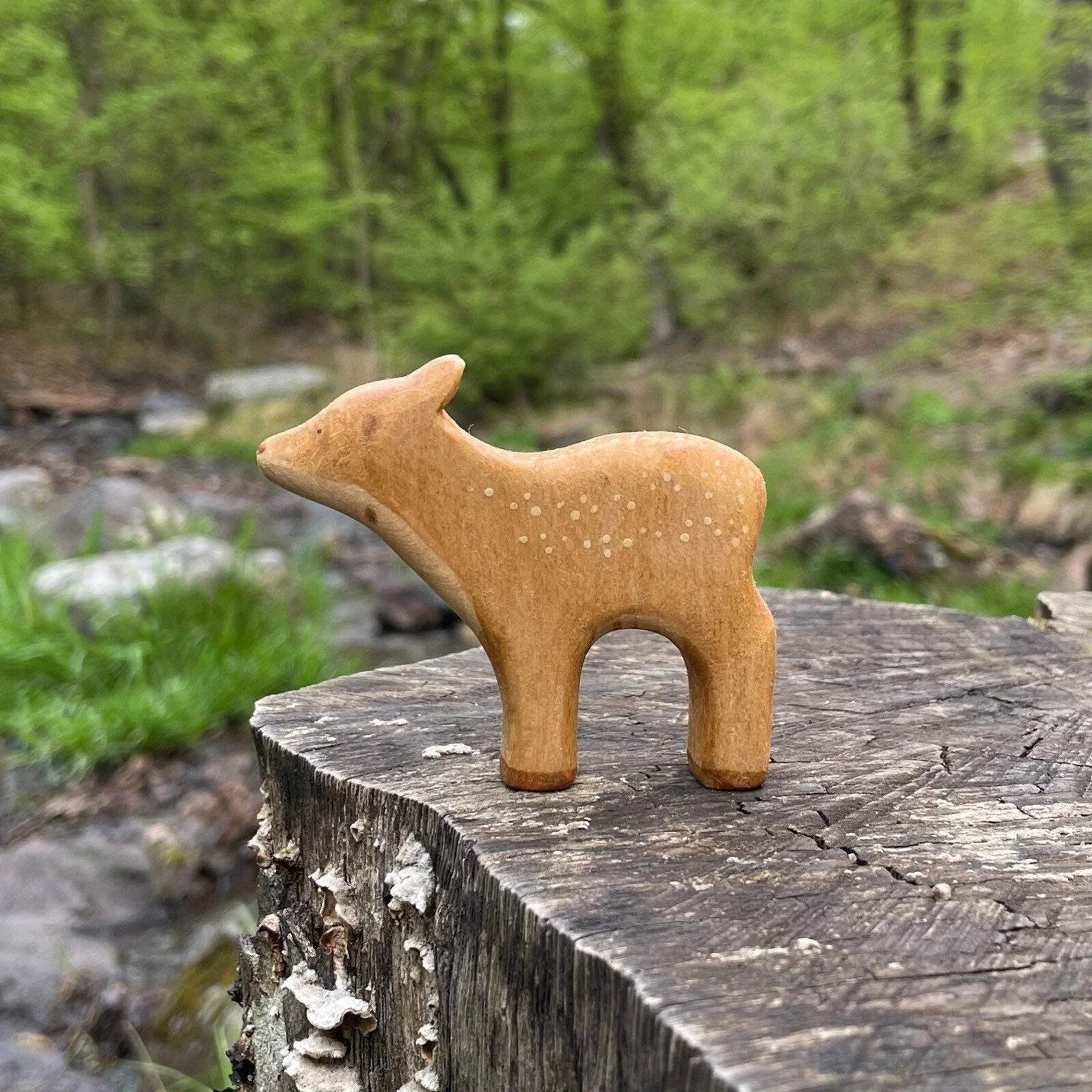 Wooden Deer Calf Waldorf Toy - BIG FRENCHIES