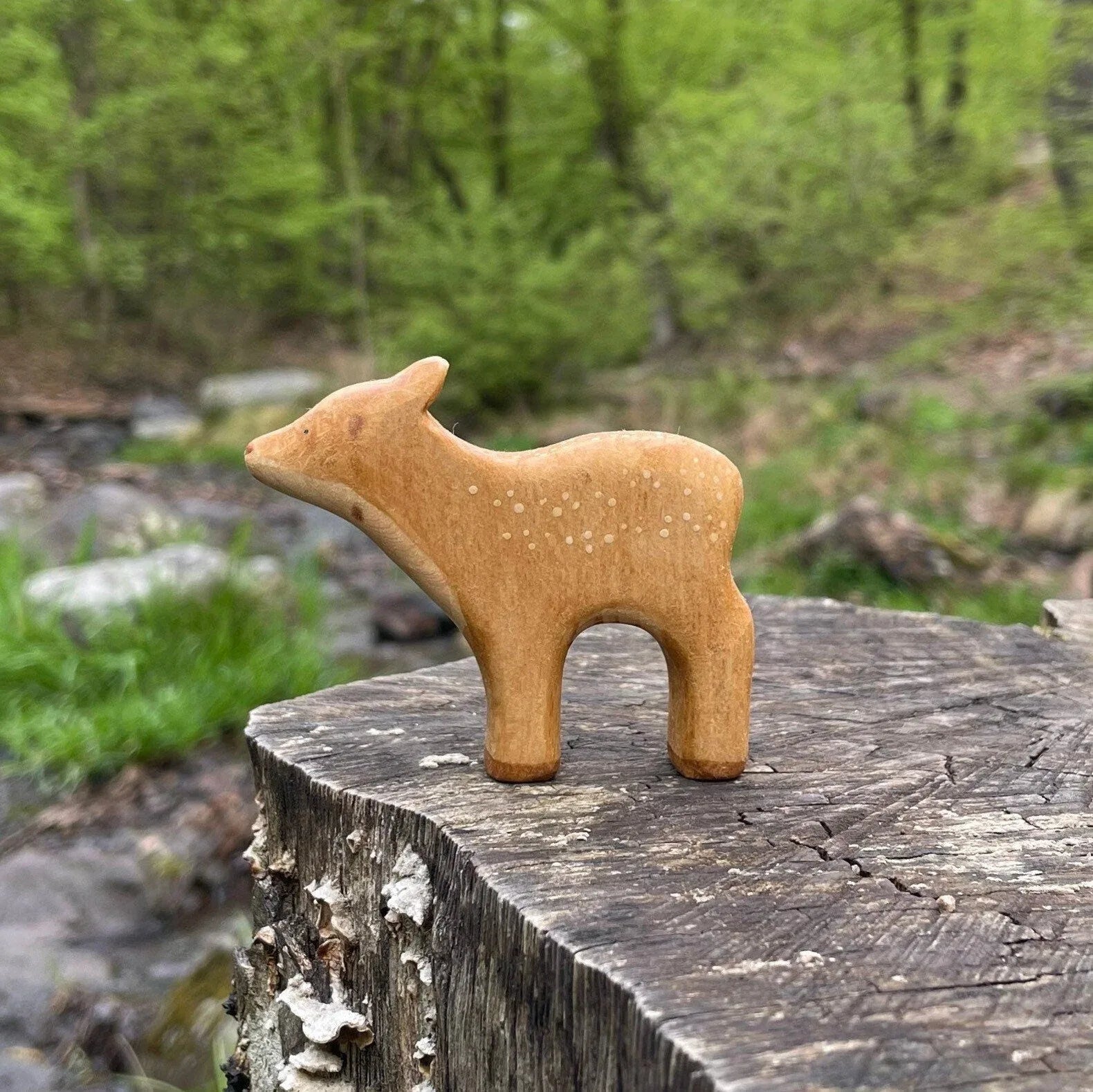 Wooden Deer Calf Waldorf Toy - BIG FRENCHIES