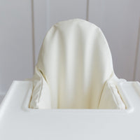 Off-White Vegan Leather IKEA Antilop Cushion Cover