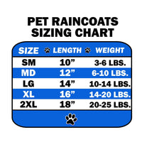 Pet Dog & Cat Hooded Raincoat Blank, Plain