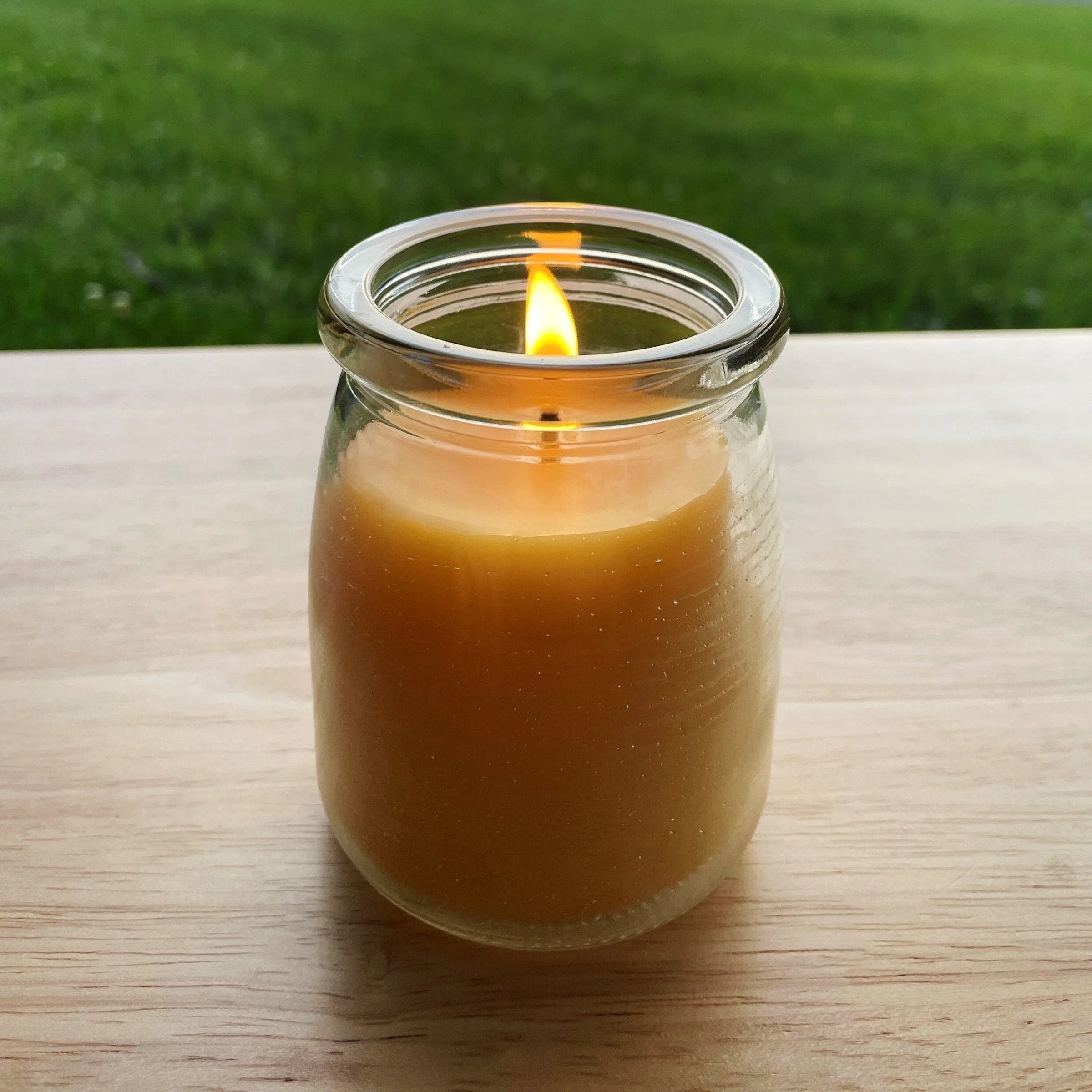Large Cork Top Glass Jar Beeswax Candle - BIG FRENCHIES