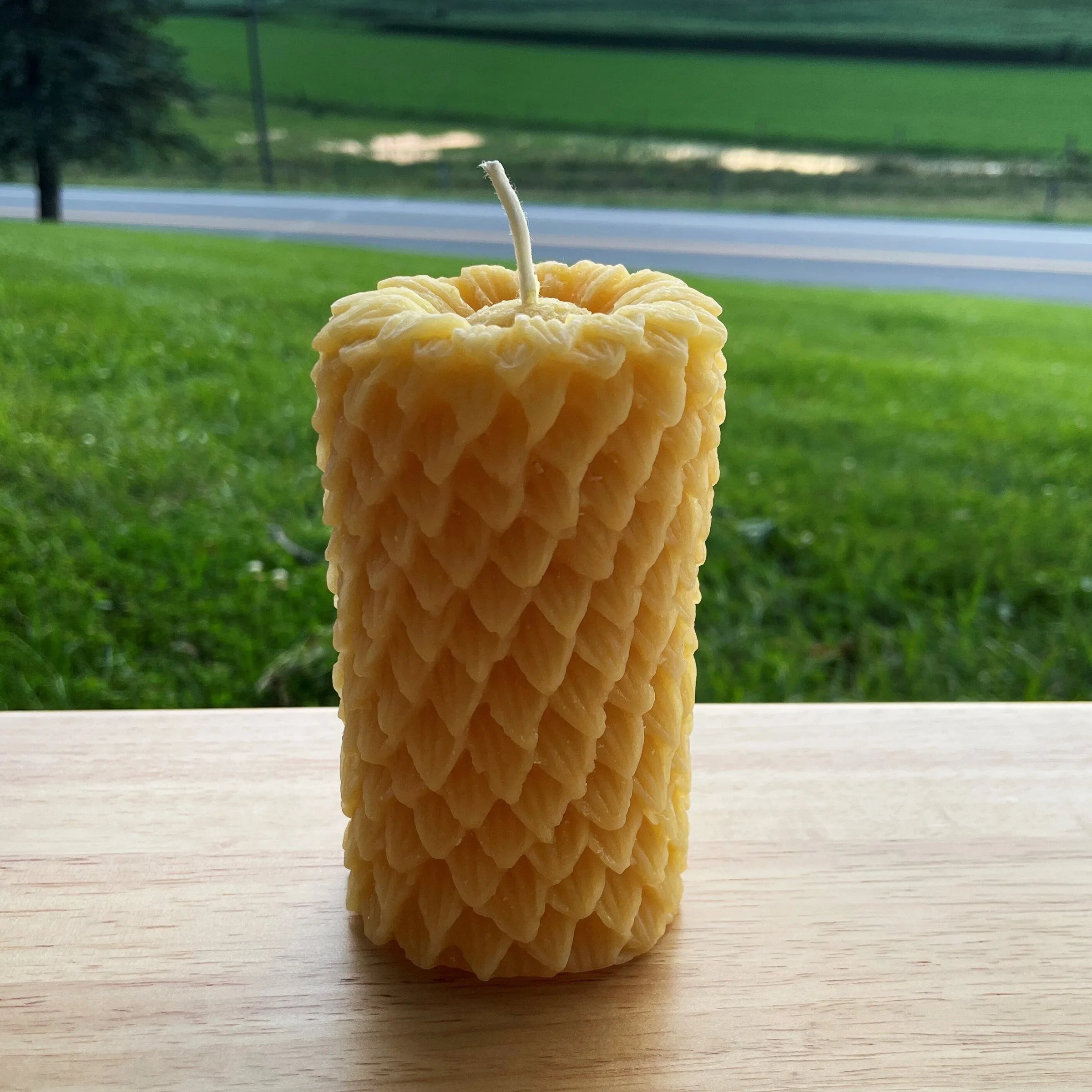 Sunflower Beeswax Pillar Candles - BIG FRENCHIES