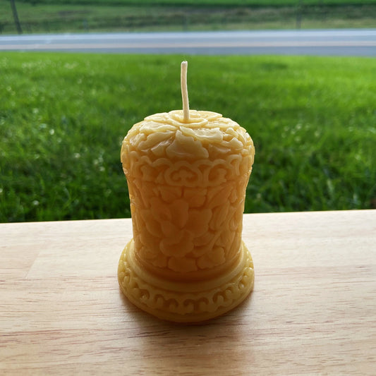 Victorian Bell Beeswax Pillar Candle - BIG FRENCHIES