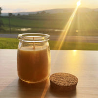 Large Cork Top Glass Jar Beeswax Candle - BIG FRENCHIES