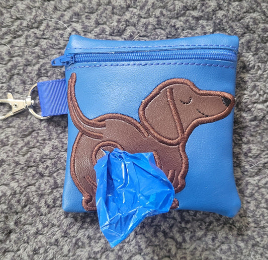 Dachshund Poop Bag Pouch - gift for dog lover - Zippered poop bag holder- Gift for Dog Walker - veterinarian - dog groomer - BIG FRENCHIES