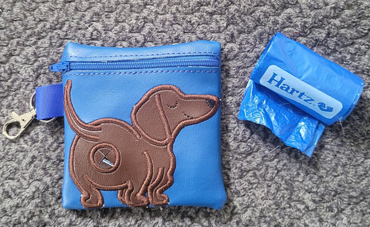 Dachshund Poop Bag Pouch - gift for dog lover - Zippered poop bag holder- Gift for Dog Walker - veterinarian - dog groomer - BIG FRENCHIES
