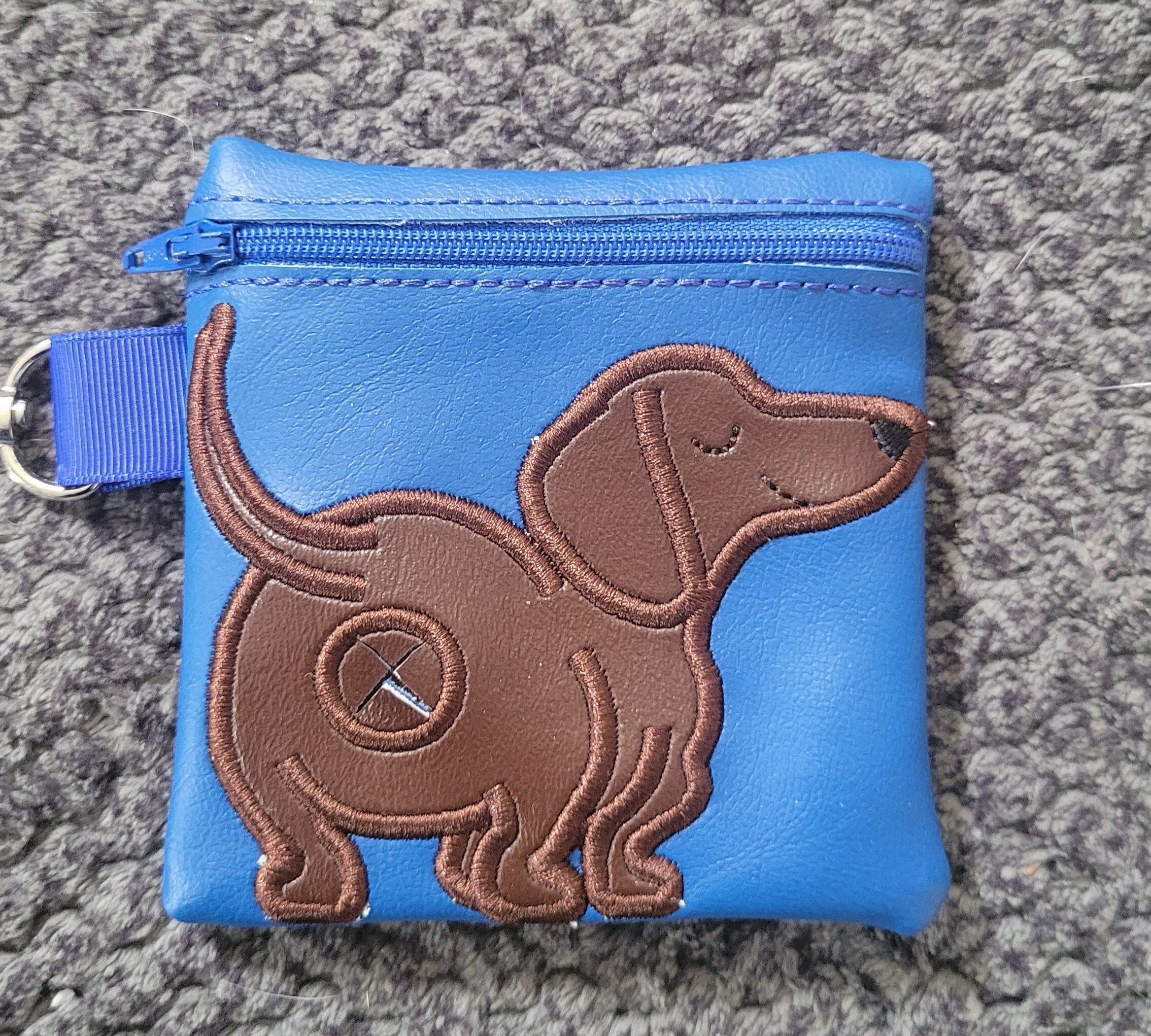 Dachshund Poop Bag Pouch - gift for dog lover - Zippered poop bag holder- Gift for Dog Walker - veterinarian - dog groomer - BIG FRENCHIES