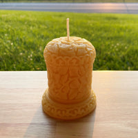 Victorian Bell Beeswax Pillar Candle - BIG FRENCHIES