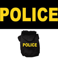 Halloween Pet Hoodie "Police Costume"