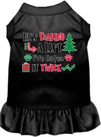 Christmas Pet Dress "He's Making A List, I've Eaten It Twice"
