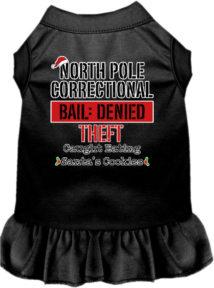 Christmas Pet Dress "North Pole Correctional"