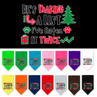 Christmas Pet Bandana "He's Making A List, I've Eaten It Twice"