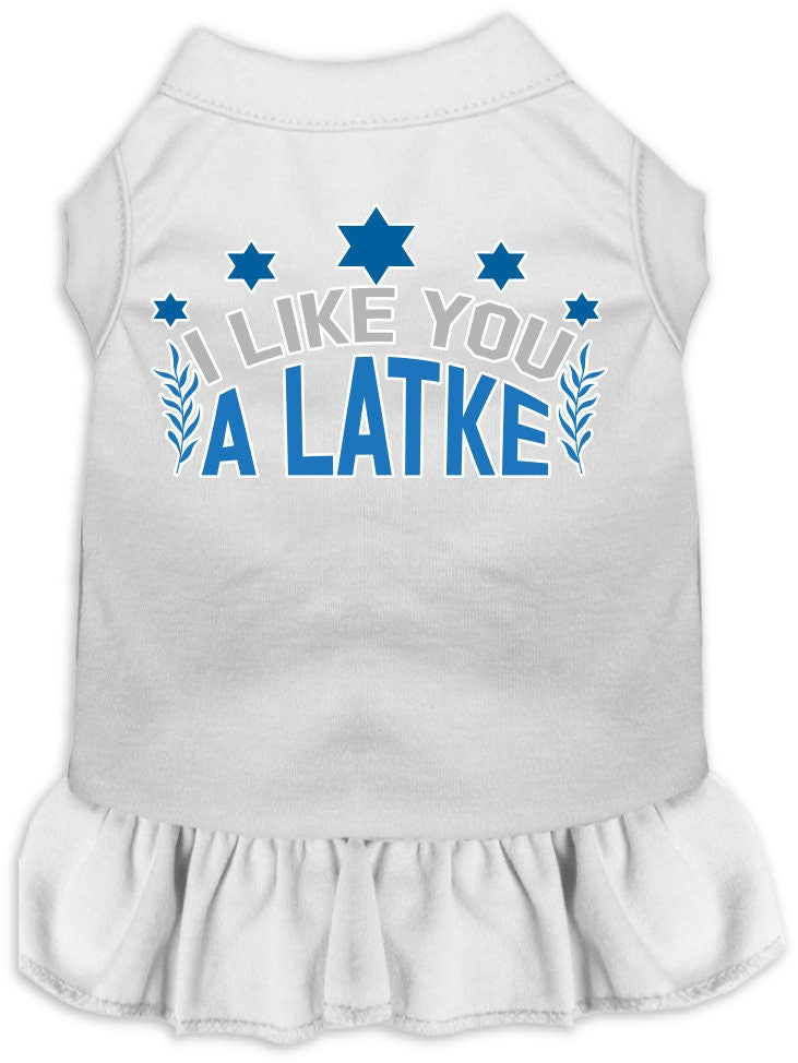 Hanukkah Pet Dress "I Like You A Latke"
